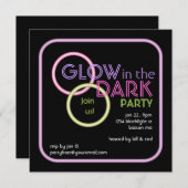 Invitation Lueur dans l'invitation foncée de partie de (Devant / Derrière)