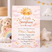Invitation Lueur d'arc-en-ciel Bébé Soleil Style