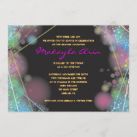 LUEUR de laser dans l'invitation FONCÉE de bat