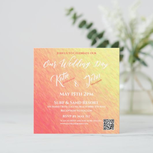 Invitation Lueur de l'aube Mariage- (Debout devant)