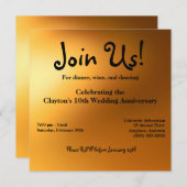 Invitation Lueur Dorée 5.25" (Devant / Derrière)