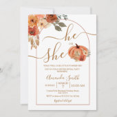 Invitation Lui ou Elle Boho Arch Citrouille Genre Reveilla (Devant)