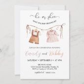 Invitation Lui ou Elle Boho Clothesline Genre Reveillez (Devant)