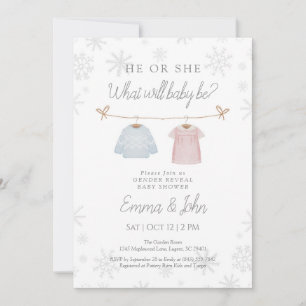 Invitation Lui ou elle Ce que sera bébé être l'invitation