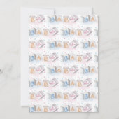 Invitation Lui ou elle ce qui sera bébé Baby shower (Dos)