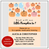 Invitation Lui ou elle Citrouille Halloween Genre Reveillez