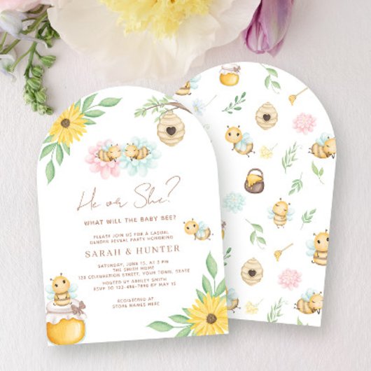 Invitation Lui Ou Elle Qu'Est-Ce Que Le Bébé Abeille Douche N