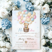 Invitation Lui ou elle Révéler le genre Ours Baby shower de b