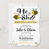 Invitation Lui ou elle Sexe Révèle Bee Baby Bumblebee (Devant)