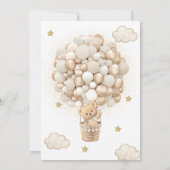 Invitation Lui ou elle Teddy Bear Cute Boho Révélation de gen (Dos)