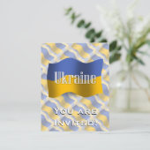 Invitation L'Ukraine brille son drapeau (Debout devant)
