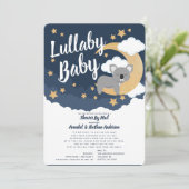 Invitation Lullaby Baby Koala Moon Baby shower par la poste (Debout devant)