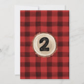 Invitation Lumberjack 2e anniversaire Buffalo Plaid Invitatio (Dos)