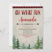 Invitation Lumberjack d'hiver Oh What Fun Premier Anniversair (Devant)