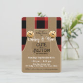 Invitation Lumberjack Flannel Cute comme un Baby shower à bou (Debout devant)