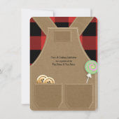 Invitation Lumberjack Flannel Cute comme un Baby shower à bou (Dos)