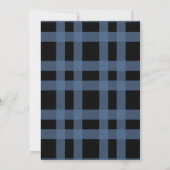 Invitation Lumberjack Navy Flannel Kraft Oh Boy Baby shower (Dos)