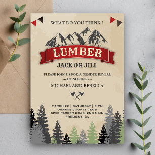 Invitation Lumberjack ou Jill Genre Revevela Party