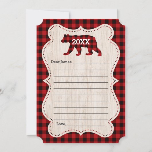 Invitation Lumberjack Premier anniversaire heure Capsule Guid (Devant)