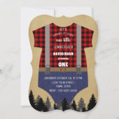 Invitation Lumberjack Red Buffalo costume bébé 1e anniversair (Dos)