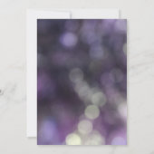 Invitation Lumière à bokeh violet et typographie "Nous nous s (Dos)