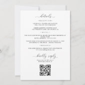 Invitation Lumière bleue Dusty tout en un code QR Mariage Flo (Dos)