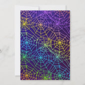 Invitation Lumière Dans Le Neon Noir Halloween Fête Anniversa (Dos)