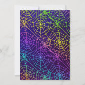 Invitation Lumière Dans Le Neon Noir Halloween Fête Anniversa (Dos)