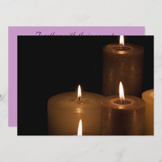 Invitation Lumière de bougie (Devant / Derrière)