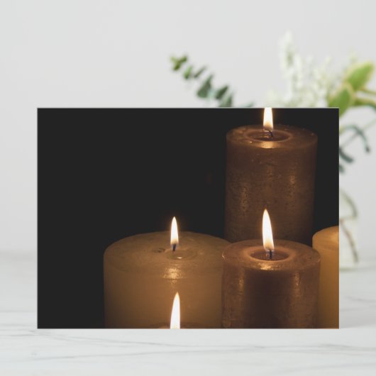 Invitation Lumière de bougie (Debout devant)