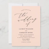 Invitation Lumière de calligraphie minimaliste | Mariage (Devant)