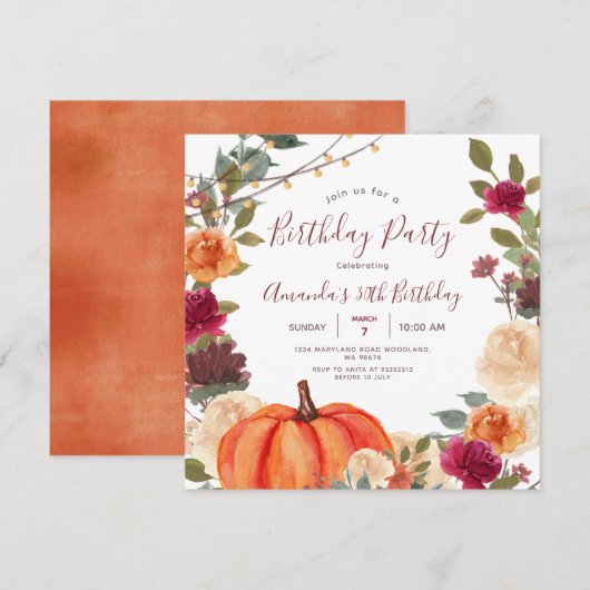 Invitation Lumière de chaîne de Boho Party pour 30e anniversa (Devant / Derrière)