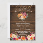 Invitation Lumière de corde en bois Deux Petits Citrouille Ba (Devant)