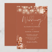 Invitation Lumière de corde florale rustique en terre cuite p (Devant / Derrière)