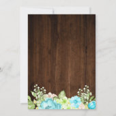 Invitation Lumière de corde rustique Aqua Mint Fleurale pour (Dos)