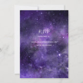 Invitation Lumière de nuit romantique violette avec RSVP (Dos)