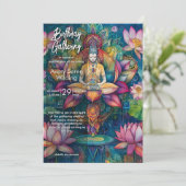 Invitation Lumière déployée | Conception Fleur de Lotus (Debout devant)