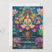 Invitation Lumière déployée | Conception Fleur de Lotus (Dos)