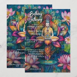 Invitation Lumière déployée Conception Fleur de Lotus