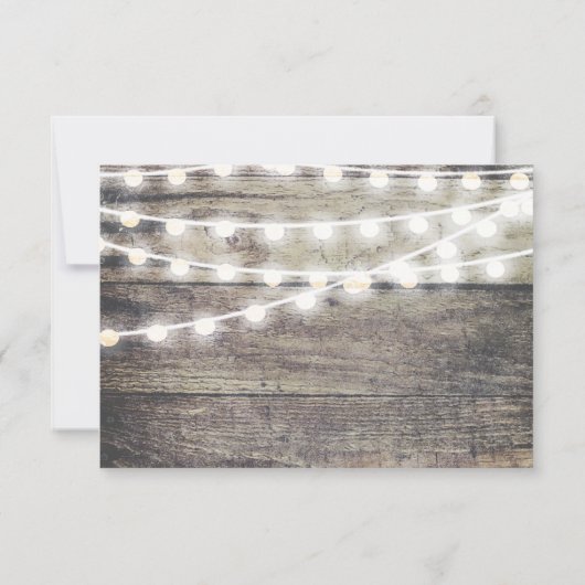 Invitation Lumière en bois rustique de ficelle vous serez ma (Dos)