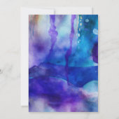 Invitation Lumière fluide | Aquarelle abstraite (Dos)