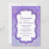 Invitation Lumière laser violet Quinceanera (Devant)