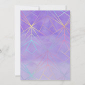 Invitation Lumière laser violet Quinceanera (Dos)