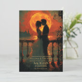 Invitation Lumière Lune Romantique Incandescente (Debout devant)