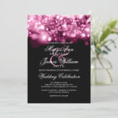 Invitation Lumière Mariage rose (Debout devant)