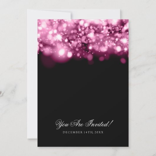 Invitation Lumière Mariage rose (Dos)