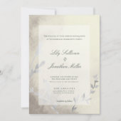 Invitation Lumière moderne et Mariage monochrome Airy Etherea (Devant)