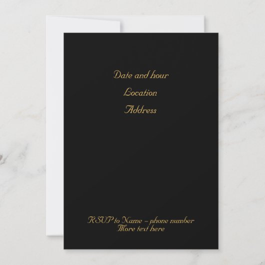 Invitation Lumière Or 001 (Dos)