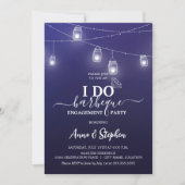 Invitation Lumière Romantique de Pot Mason Je Fait du BBQ Fêt (Devant)