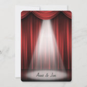 Invitation Lumière rouge du rideau pour Mariage (Devant)